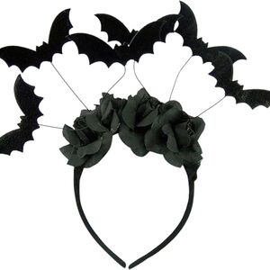 Black Bat Rose Headband 0003